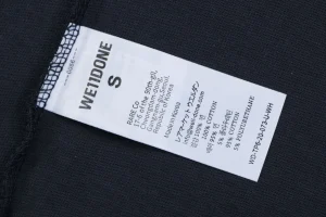 We11done Number 23 Graphic T-Shirt Navy Wash label