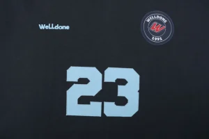 We11done Number 23 Graphic T-Shirt Navy Front Print