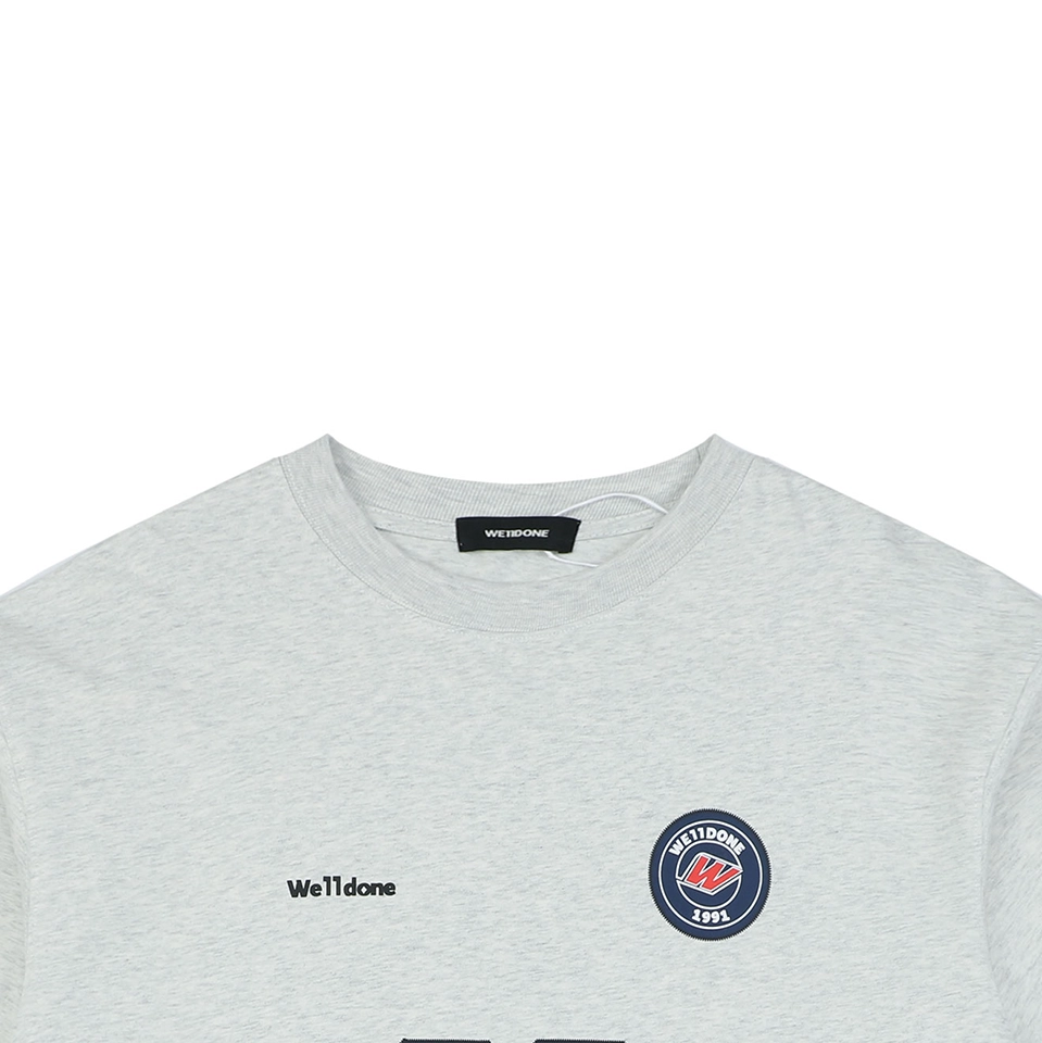 We11done Number 23 Graphic T-Shirt Grey