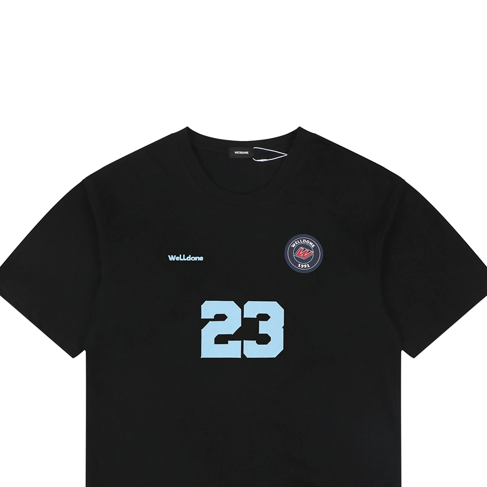 We11done Number 23 Graphic T-Shirt Black