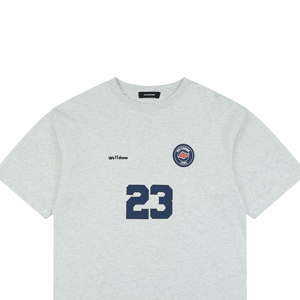 We11done Number 23 Graphic T-Shirt Grey