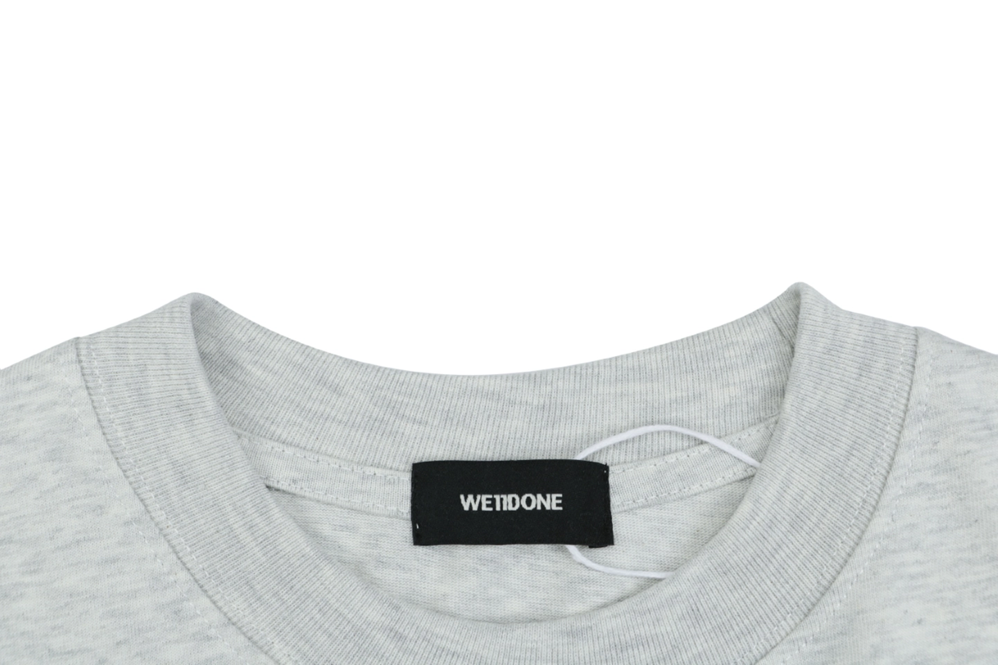 We11done Number 23 Graphic T-Shirt Grey Collar