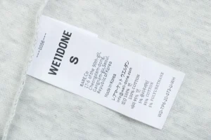 We11done Number 23 Graphic T-Shirt Grey Wash label