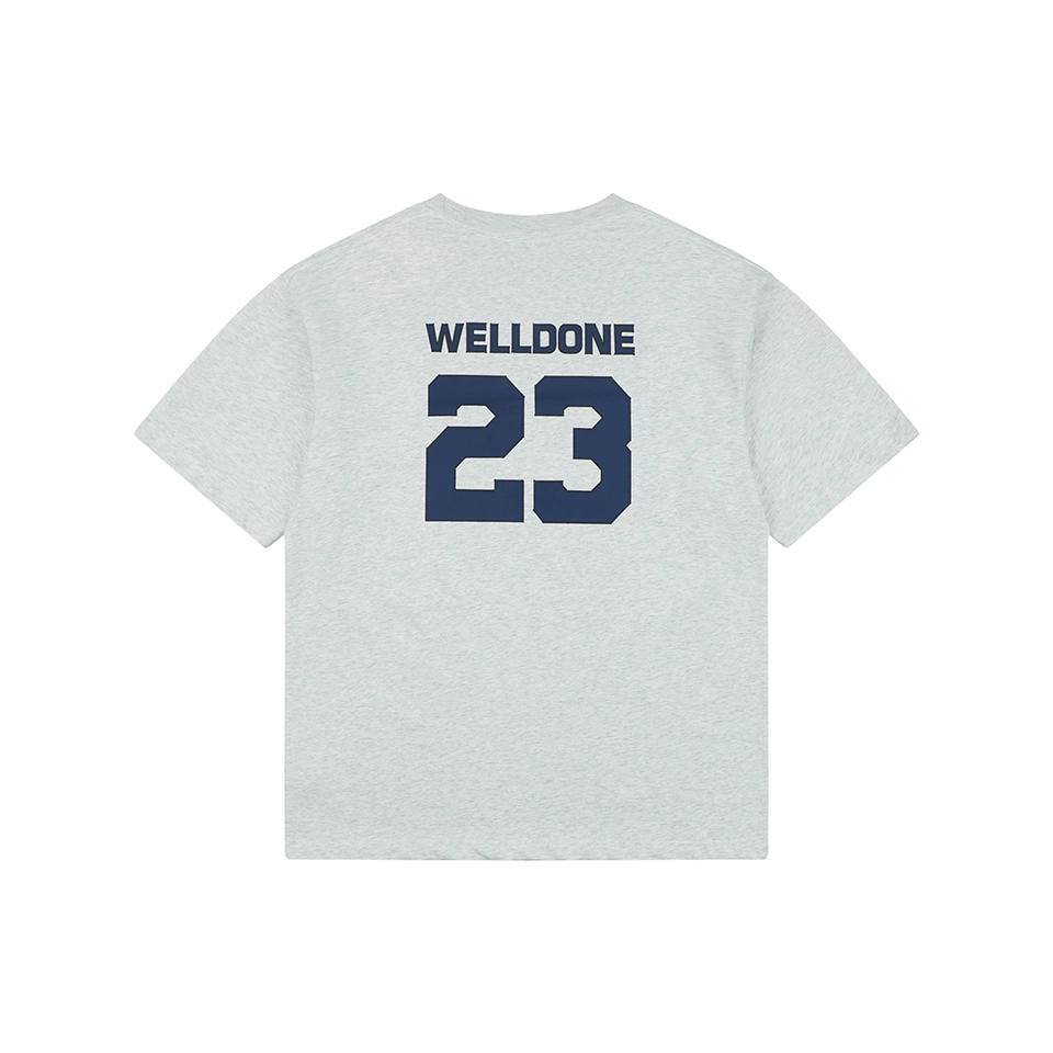 We11done Number 23 Graphic T-Shirt Grey Back view