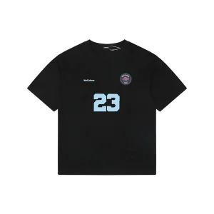 We11done Number 23 Graphic T-Shirt Black Front view
