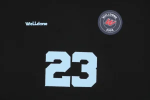 We11done Number 23 Graphic T-Shirt Black Front Print