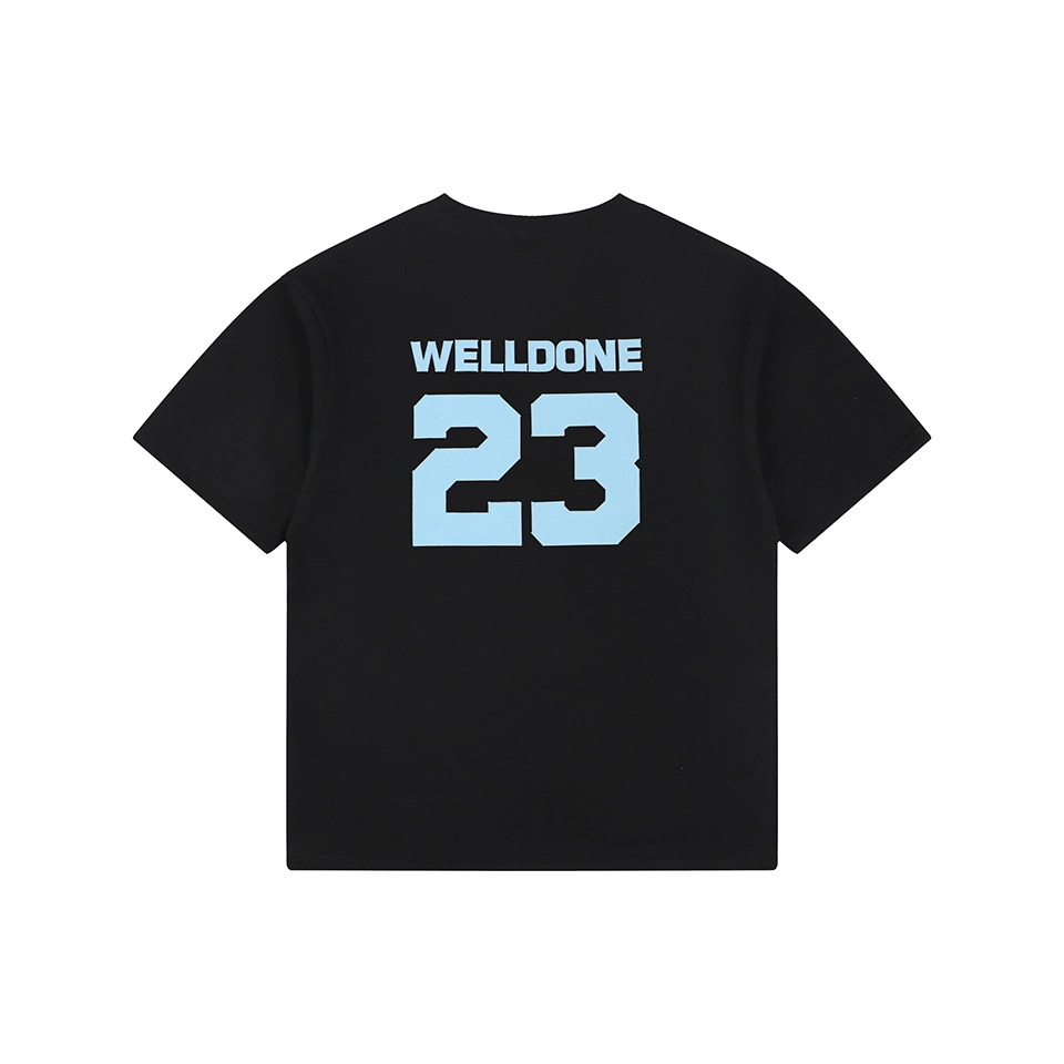 We11done Number 23 Graphic T-Shirt Black Back view