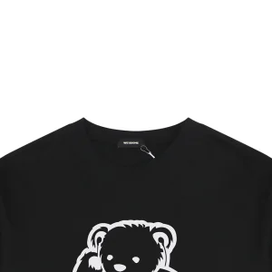 We11done Retro Tape Bear Graphic T-Shirt Black