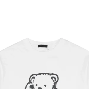 We11done Retro Tape Bear Graphic T-Shirt White