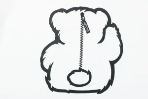 We11done Retro Tape Bear Graphic T-Shirt White Back Print