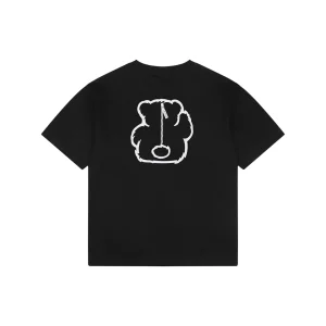 We11done Retro Tape Bear Graphic T-Shirt Black Back view