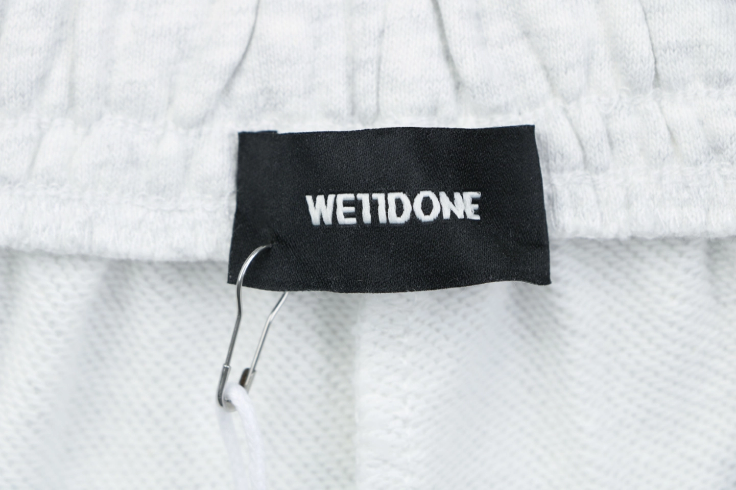 We11done Small Logo Sweat Shorts White Brand label
