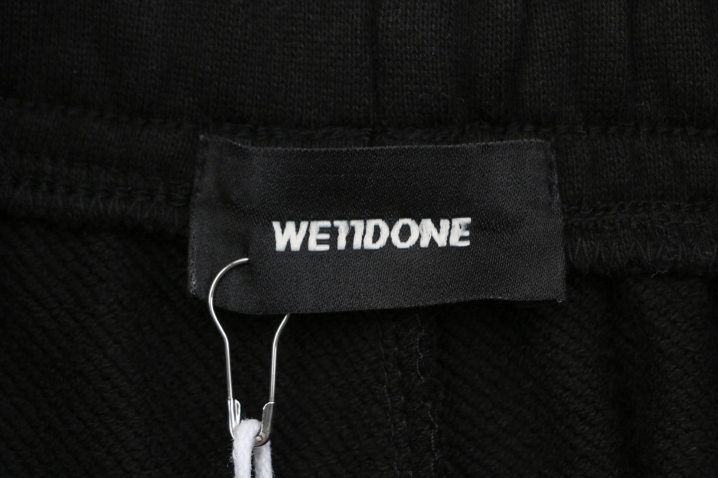 We11done Small Logo Sweat Shorts Black Brand label