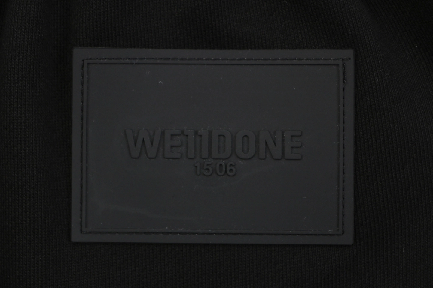We11done Small Logo Sweat Shorts Black Brand label