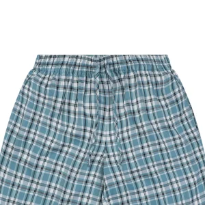 Acne Studios Blue Plaid Drawstring Shorts