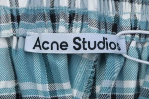 Acne Studios Blue Plaid Drawstring Shorts9.jpeg