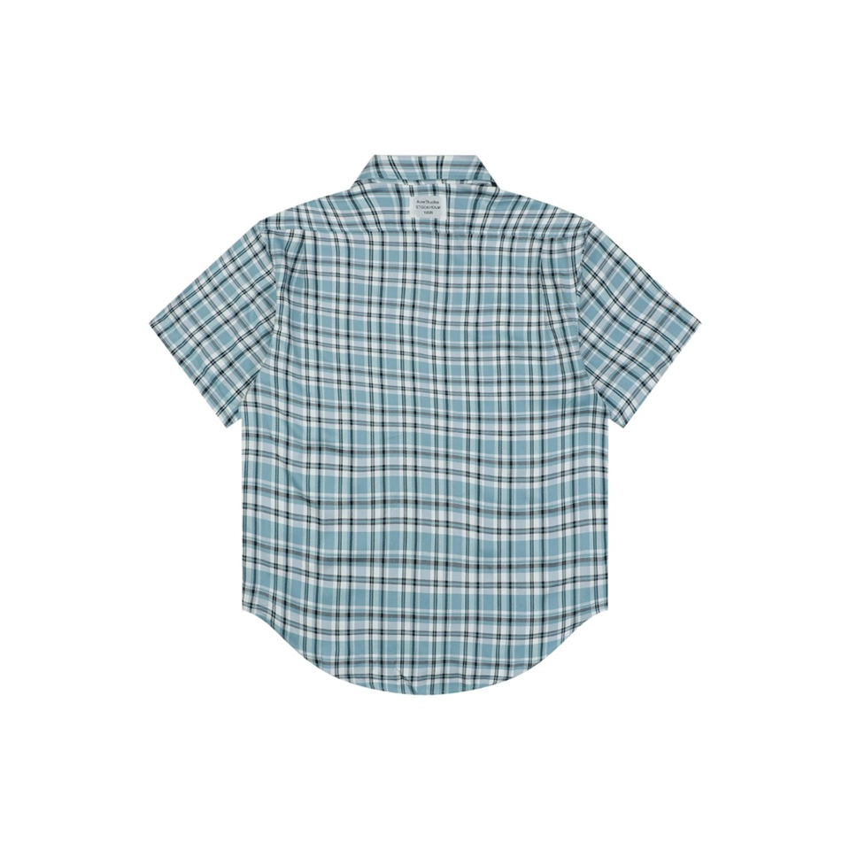 Acne Studios Blue Plaid T-Shirt Back view