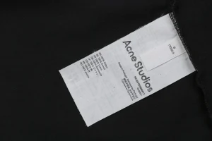 Acne Studios Embroidered Logo Patchwork T-Shirt Black Wash label