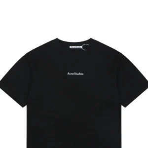 Acne Studios Embroidered Logo Patchwork T-Shirt Black