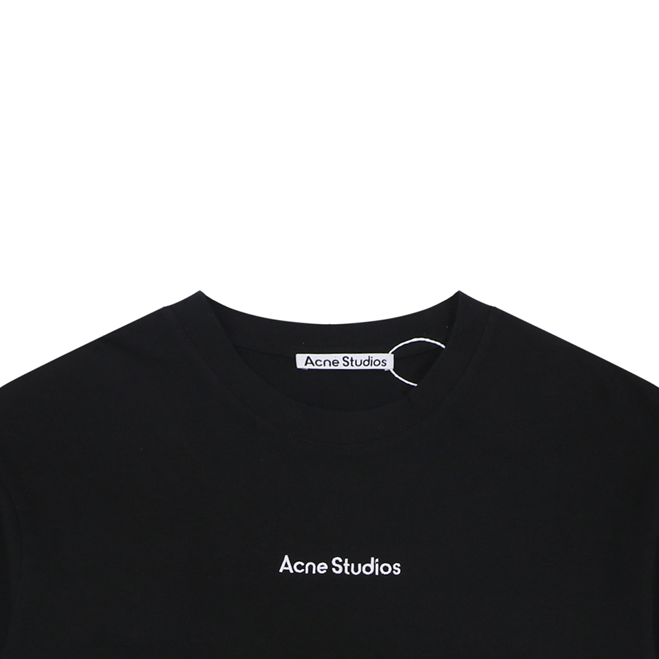 Acne Studios Embroidered Logo Patchwork T-Shirt Black