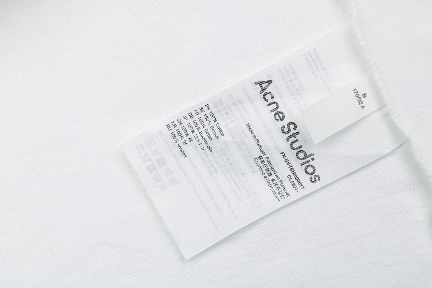 Acne Studios Embroidered Logo Patchwork T-Shirt White Wash label