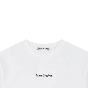 Acne Studios Embroidered Logo Patchwork T-Shirt White