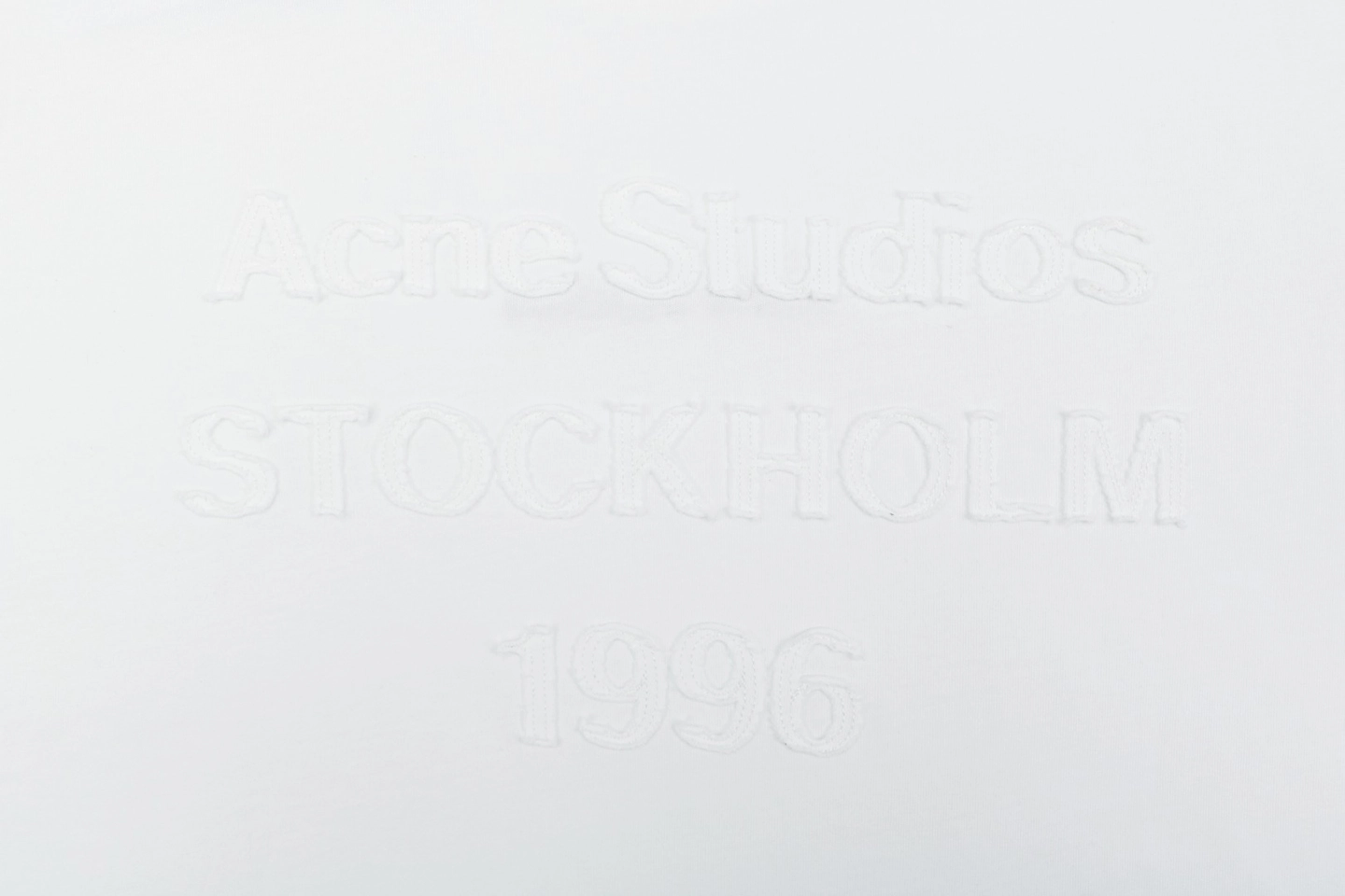 Acne Studios Embroidered Logo Patchwork T-Shirt White