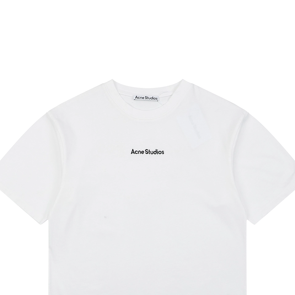 Acne Studios Embroidered Logo Patchwork T-Shirt White