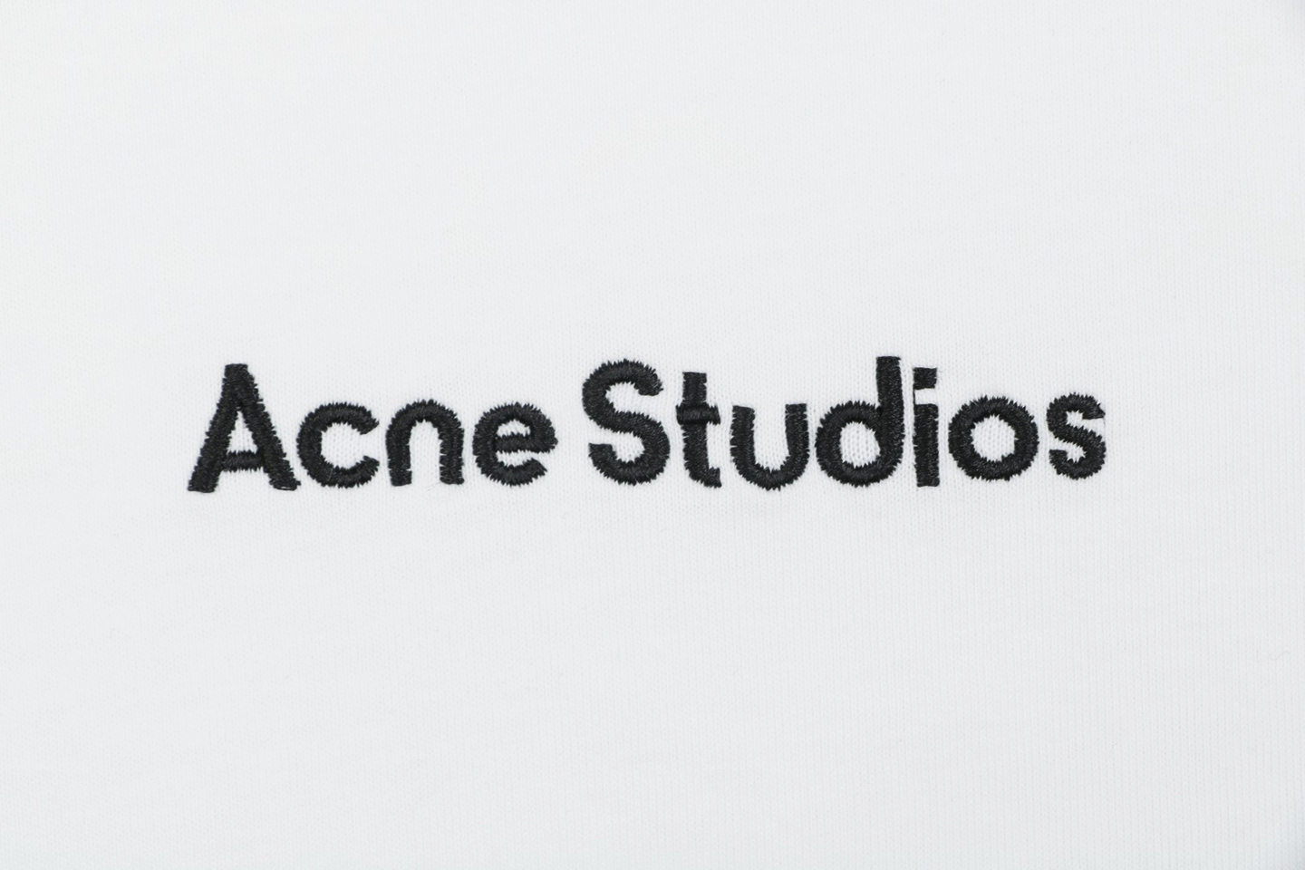 Acne Studios Embroidered Logo Patchwork T-Shirt White Front Brand