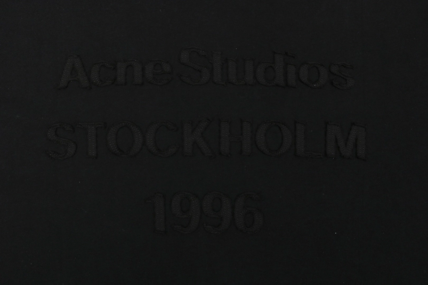 Acne Studios Embroidered Logo Patchwork T-Shirt Black