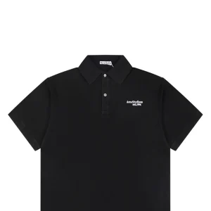 Acne Studios Logo Embroidered Polo T-Shirt