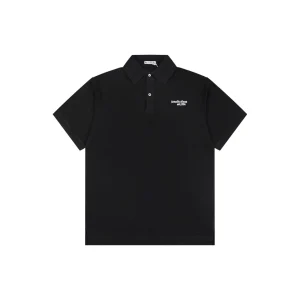 Acne Studios Logo Embroidered Polo T-Shirt Front view