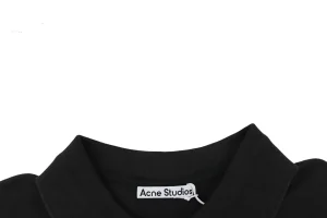 Acne Studios Logo Embroidered Polo T-Shirt Collar