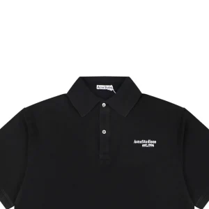 Acne Studios Logo Embroidered Polo T-Shirt