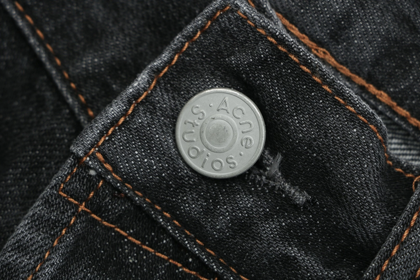 Acne Studios Paint Splatter Washed Wide-Leg Jeans Button