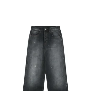 Acne Studios Paint Splatter Washed Wide-Leg Jeans