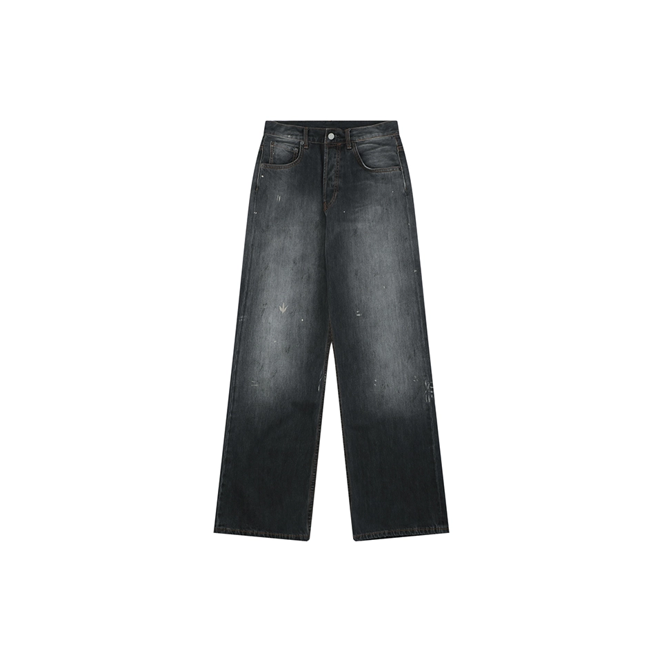 Acne Studios Paint Splatter Washed Wide-Leg Jeans Front view