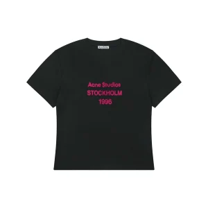 Acne Studios Stockholm 1996 Flocked Logo T-Shirt Front view
