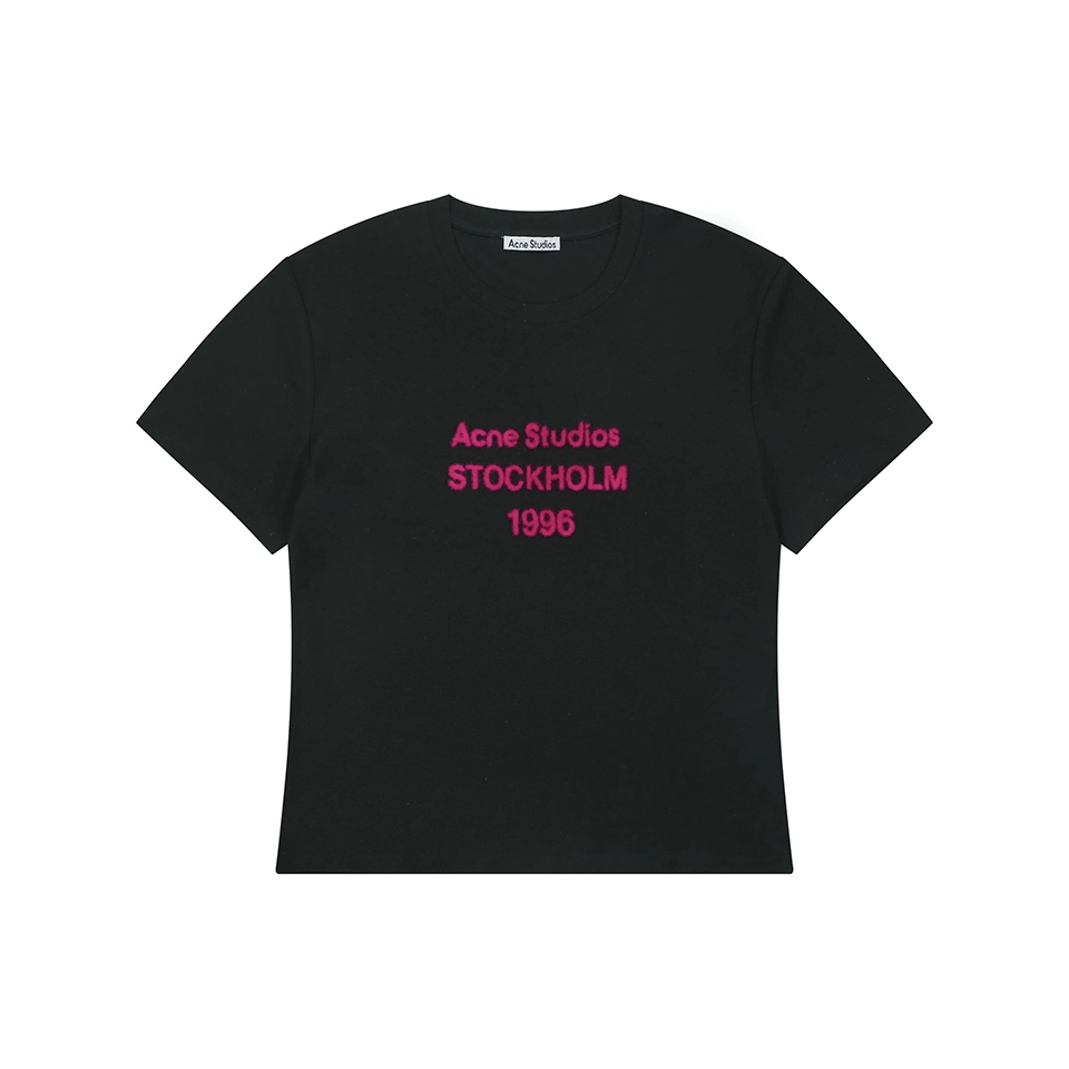 Acne Studios Stockholm 1996 Flocked Logo T-Shirt Front view