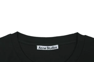 Acne Studios Stockholm 1996 Flocked Logo T-Shirt Collar