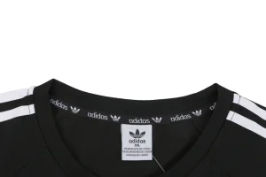 Adidas Originals 3-Stripes Shoulder T-Shirt Black Collar