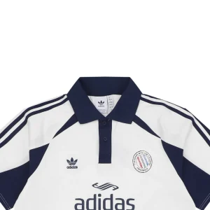 Adidas White & Navy Collaborative Polo T-Shirt