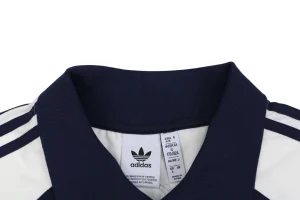 Adidas White & Navy Collaborative Polo T-Shirt Collar