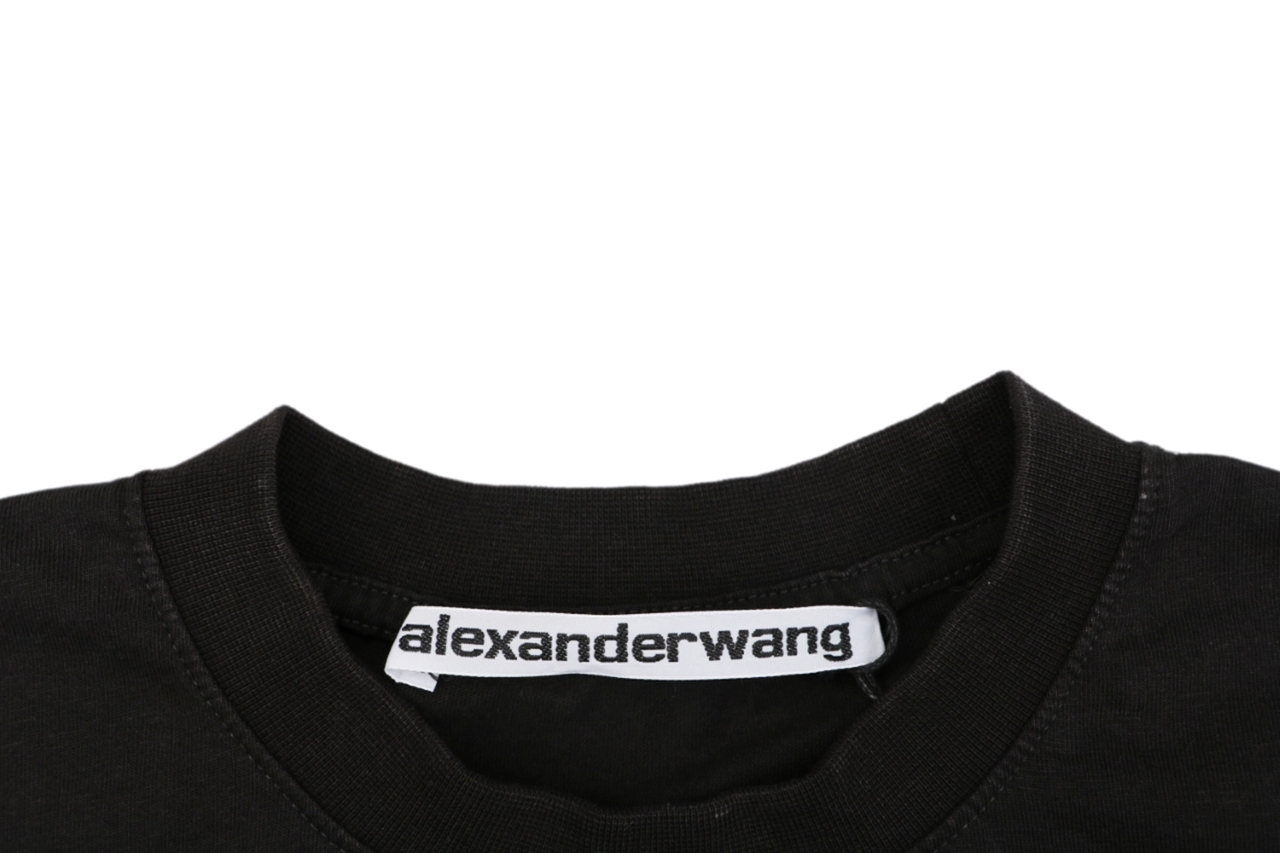 Alexander Wang Layered Logo Print T-Shirt Collar