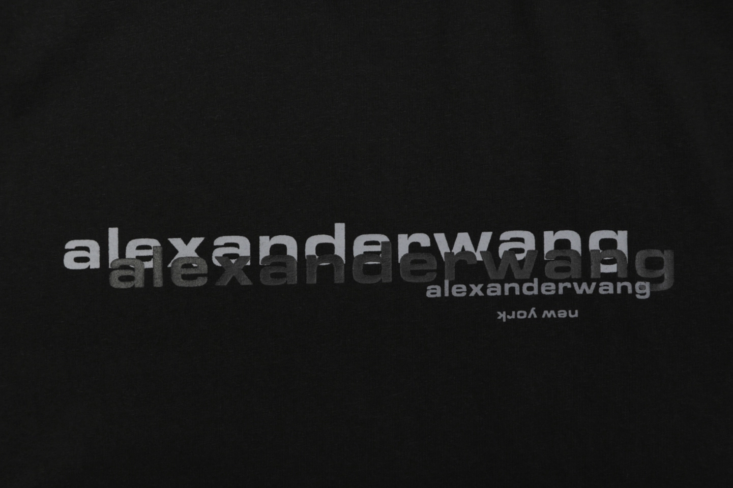 Alexander Wang Layered Logo Print T-Shirt Front Print
