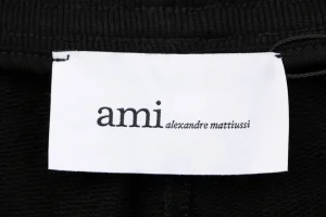 Ami Back Pocket Heart Embroidered Shorts Brand label