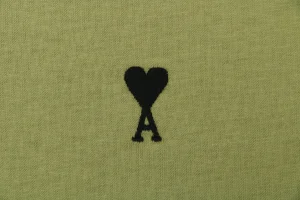 Ami Black Heart Embroidered T-Shirt Brand