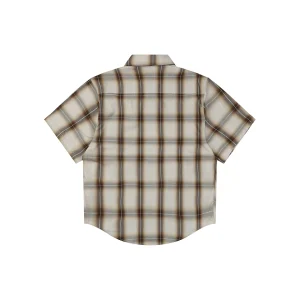 Ami Paris Heart Logo Plaid T-Shirt Back view