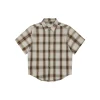 Ami Paris Heart Logo Plaid T-Shirt