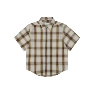 Ami Paris Heart Logo Plaid T-Shirt Front view